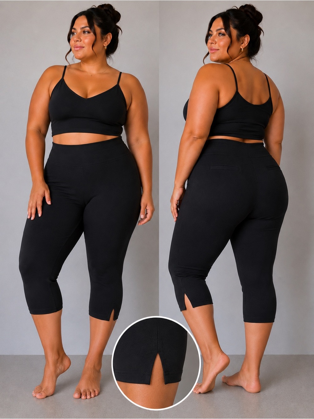 TYLUS Black Capri Leggings Women’s 1X